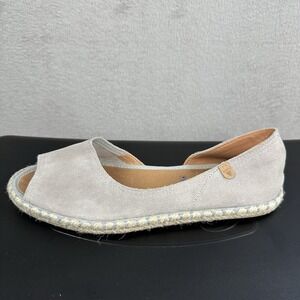 Verbenas Women's Carmen Gray Suede Made in Spain Espadrille Flats Size 40 (10)